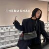 6930e2106e68136f4d9b23ef New BALENCIAGA Winter 24 Collection Re-See Shoulder Bucket Bag, Full-Grain Leather, Minimalist Luxury Design, Upcycled Motorcycle Glove Clutch with Keychain Closure, Effortlessly Chic Oversized Look