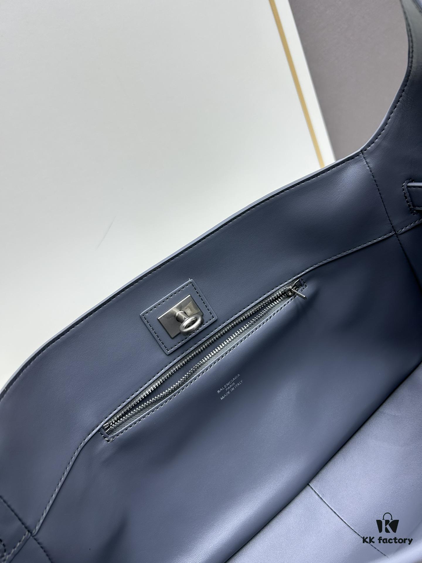 6930e22b6e68136f4d9b2411 New BALENCIAGA Winter 24 Collection Re-See Shoulder Bucket Bag, Full-Grain Leather, Minimalist Luxury Design, Upcycled Motorcycle Glove Handbag with Keychain Closure, Elegant and Sophisticated Look