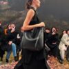 6930e2346e68136f4d9b241e New Balenciaga Winter 24 Collection Re-See Shoulder Bucket Bag, Top-Grain Leather, Minimalist Luxury Design, Upcycled Motorbike Glove Handbag with Keychain Closure, Effortless Chic Style