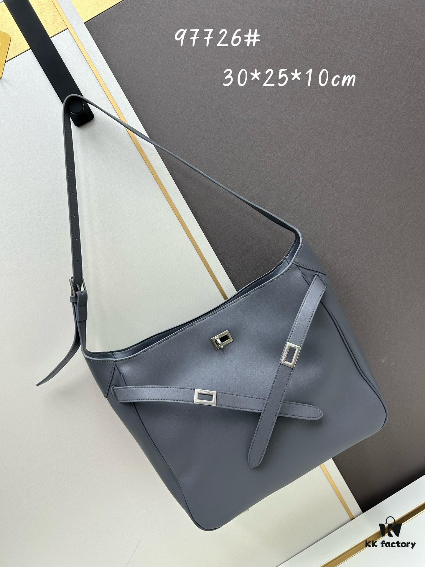 6930e2356e68136f4d9b241f New Balenciaga Winter 24 Collection Re-See Shoulder Bucket Bag, Full-Grain Leather, Minimalist Luxury Design, Upcycled Motorbike Glove Handbag with Keyring Closure, Effortlessly Chic Oversized Style