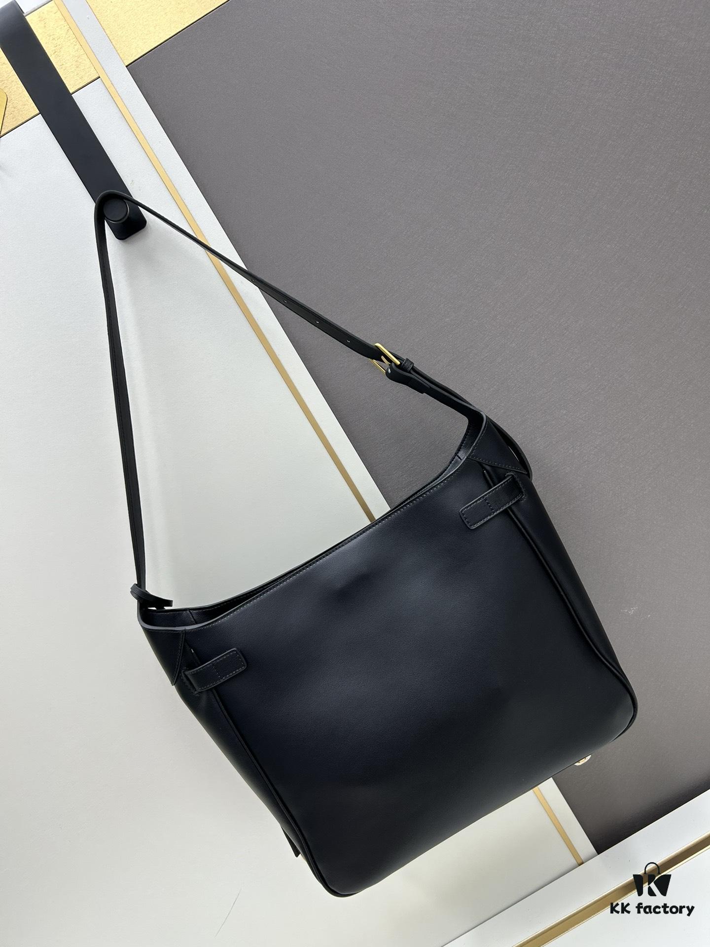 6930e2366e68136f4d9b2420 New Balenciaga Winter 24 Collection Re-see Handbag, Shoulder Bucket Bag in Full-Grain Leather, Minimalist Luxury Design Upcycled from Motorcycle Gloves with Keychain Closure, Effortlessly Chic Oversized Look