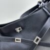 New Balenciaga Winter 24 Collection Re-see Shoulder Bucket Bag, Full-Grain Leather, Minimalist Luxury Design, Upcycled Motorcycle Glove Handbag with Keychain Closure, Effortless Chic Style