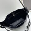 New Balenciaga Winter 24 Collection Re-see Shoulder Bucket Bag, Full-Grain Leather, Minimalist Luxury Design, Upcycled Motorcycle Glove Handbag with Keychain Closure, Effortless Chic Style
