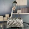 6930e2486e68136f4d9b2437 Balenciaga New Arrival Small Chain Hourglass Bag, Smooth Calfskin Leather, Waxed Leather