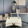 Balenciaga New Arrival Small Chain Hourglass Bag, Smooth Calfskin Leather with Waxed Finish