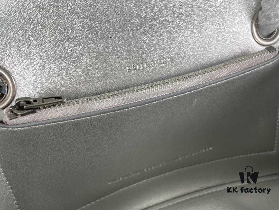 6930e24d6e68136f4d9b2440 Balenciaga New Arrival Small Chain Hourglass Bag, Smooth Calfskin Leather, Waxed Leather