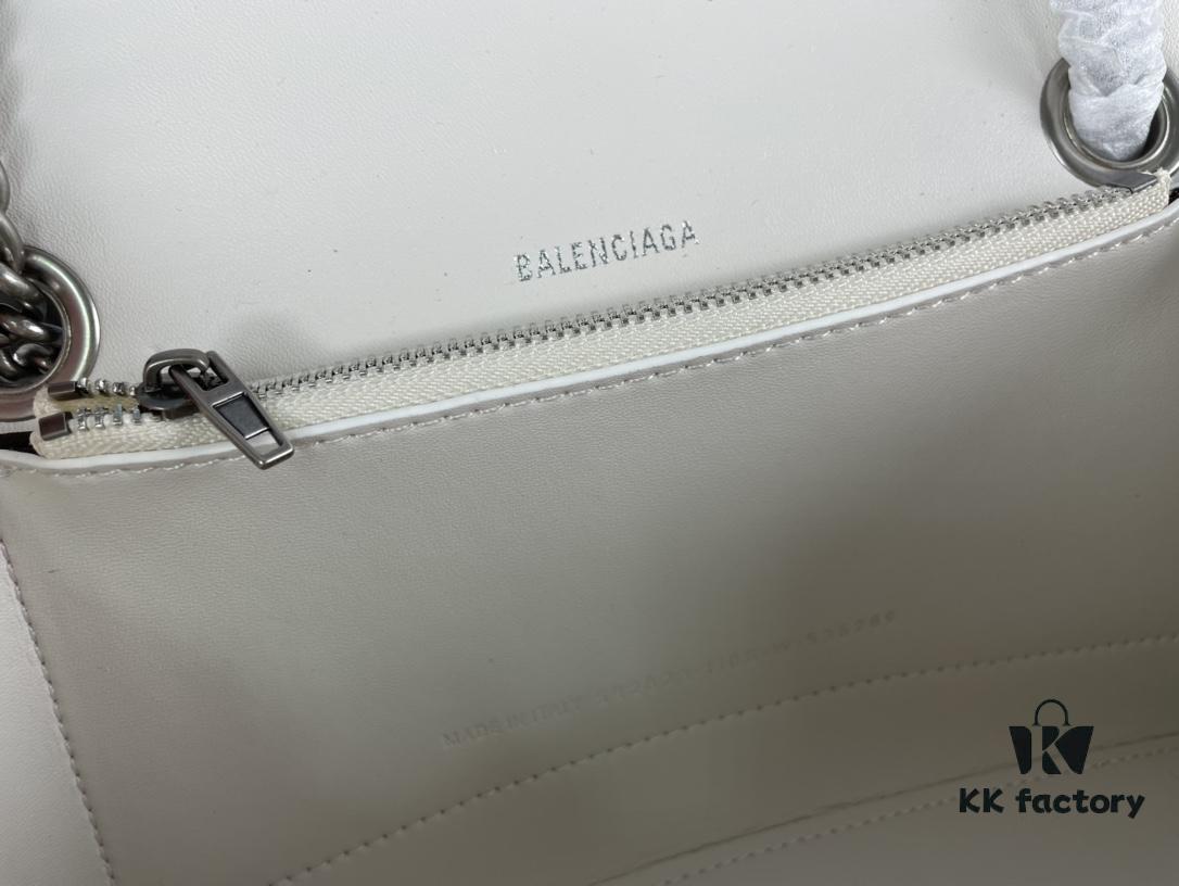 Balenciaga New Arrival Small Chain Hourglass Bag, Smooth Calfskin Leather with Waxed Finish