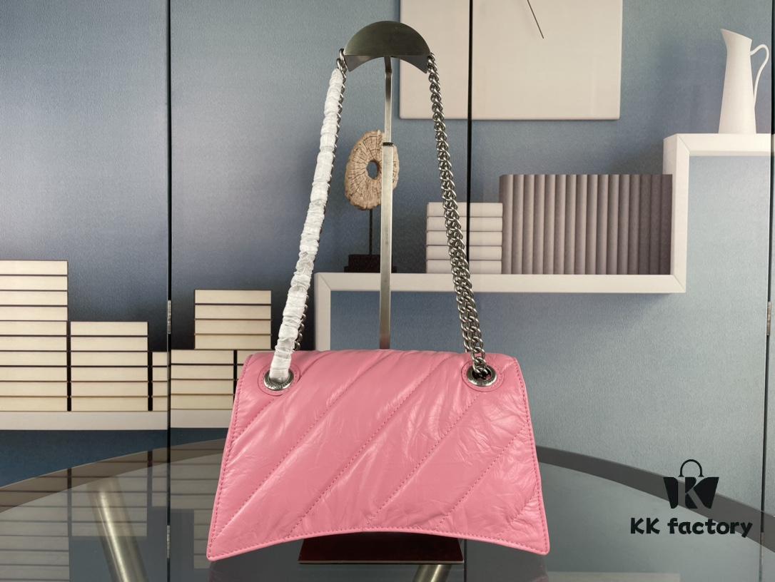 6930e2536e68136f4d9b2448 Balenciaga New Arrival Small Chain Hourglass Bag, Smooth Calfskin Leather with Waxed Finish