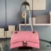 6930e2536e68136f4d9b2449 Balenciaga New Arrival Small Chain Hourglass Bag, Smooth Calfskin Leather with Waxed Finish