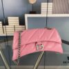 6930e2566e68136f4d9b244b Balenciaga New Arrival Small Chain Hourglass Bag, Smooth Calfskin Leather with Waxed Finish