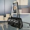 6930e25d6e68136f4d9b2454 Balenciaga New Arrival Small Chain Hourglass Bag, Smooth Calfskin and Waxed Leather