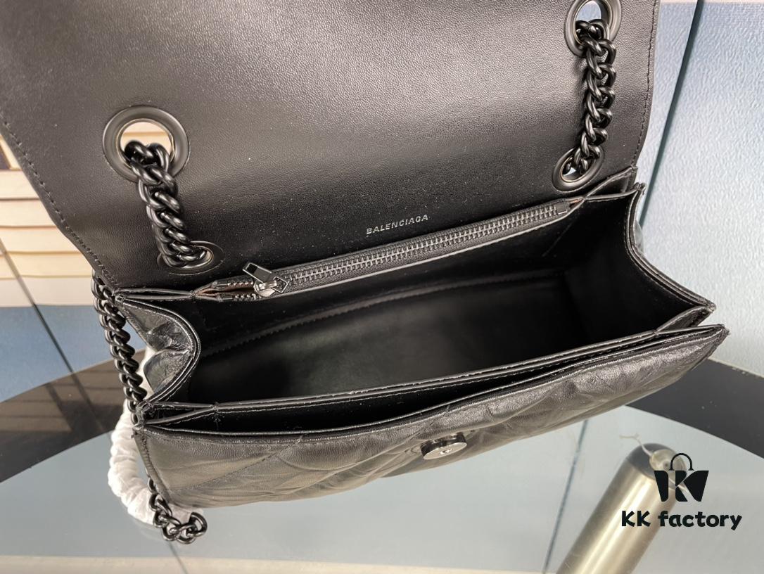 6930e25e6e68136f4d9b2457 Balenciaga New Arrival Small Chain Hourglass Bag, Smooth Calfskin and Waxed Leather
