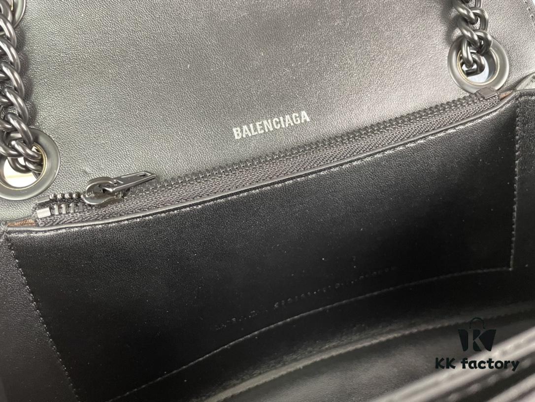 6930e2606e68136f4d9b2458 Balenciaga New Arrival Small Chain Hourglass Bag, Smooth Calfskin and Waxed Leather