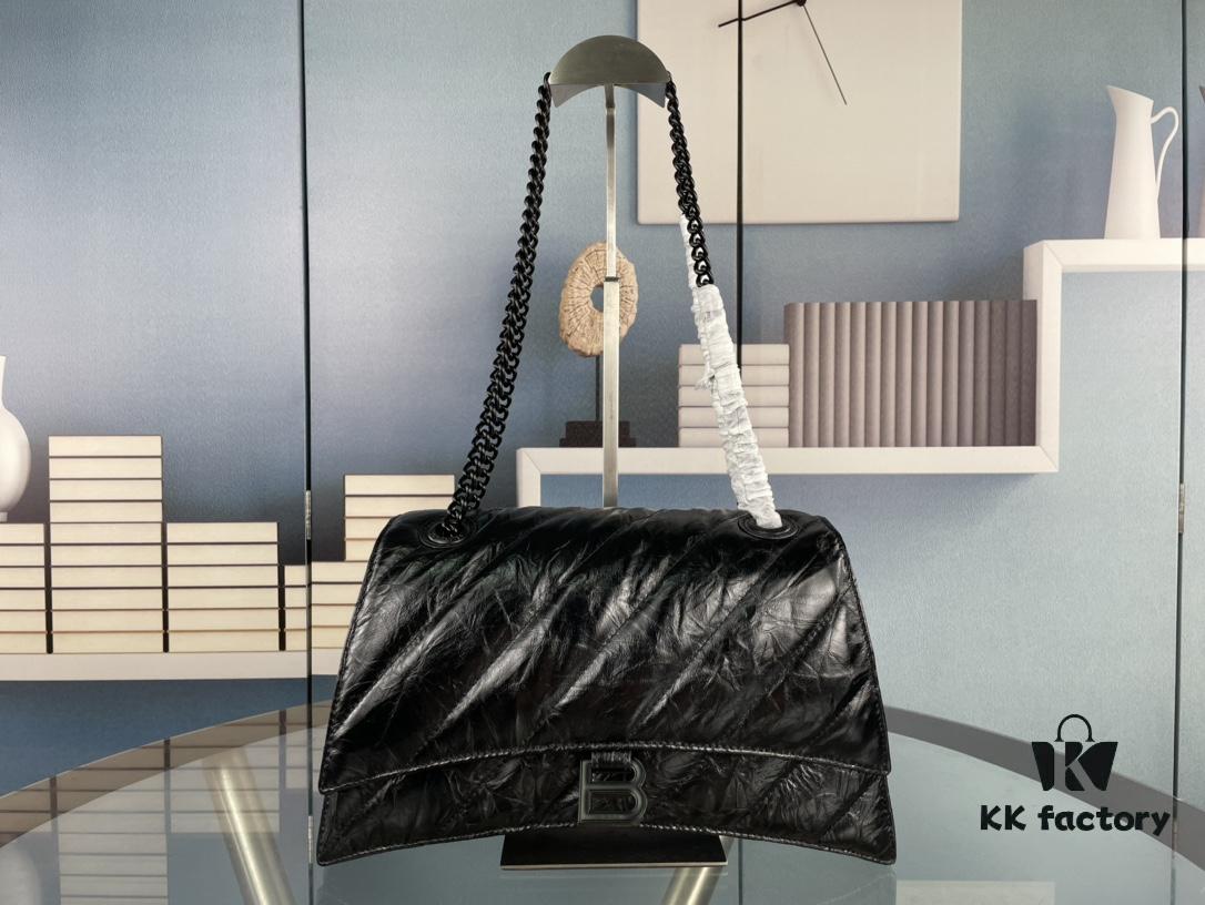6930e2616e68136f4d9b2459 Balenciaga New Arrival Large Chain Hourglass Bag, Smooth Calfskin, Wax Leather