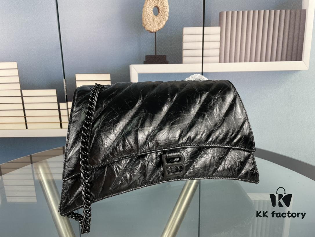 6930e2646e68136f4d9b245c Balenciaga New Arrival Large Chain Hourglass Bag, Smooth Calfskin, Wax Leather