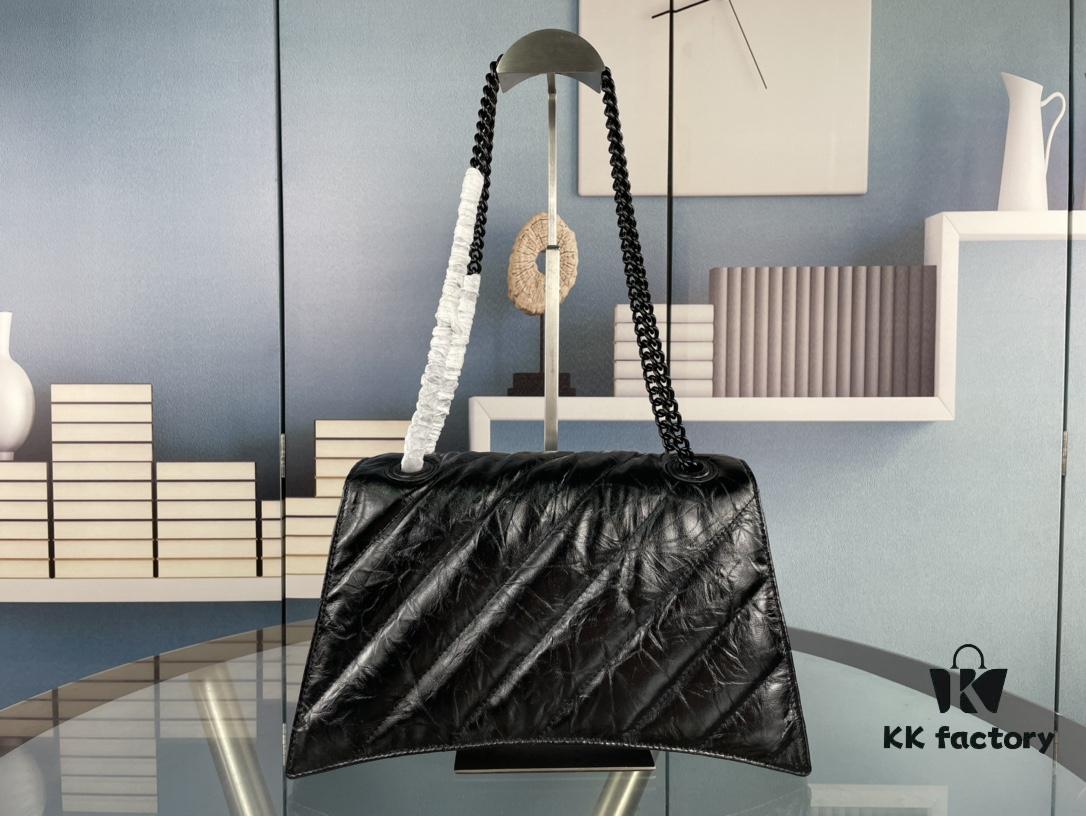 6930e2646e68136f4d9b245d Balenciaga New Arrival Large Chain Hourglass Bag, Smooth Calfskin, Wax Leather