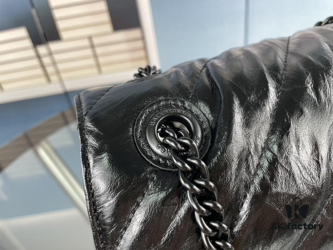 6930e2646e68136f4d9b245e Balenciaga New Arrival Large Chain Hourglass Bag, Smooth Calfskin, Wax Leather