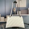 Balenciaga New Arrival Large Chain Hourglass Bag, Smooth Calfskin, Waxed Leather