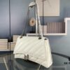 Balenciaga New Arrival Large Chain Hourglass Bag, Smooth Calfskin, Waxed Leather
