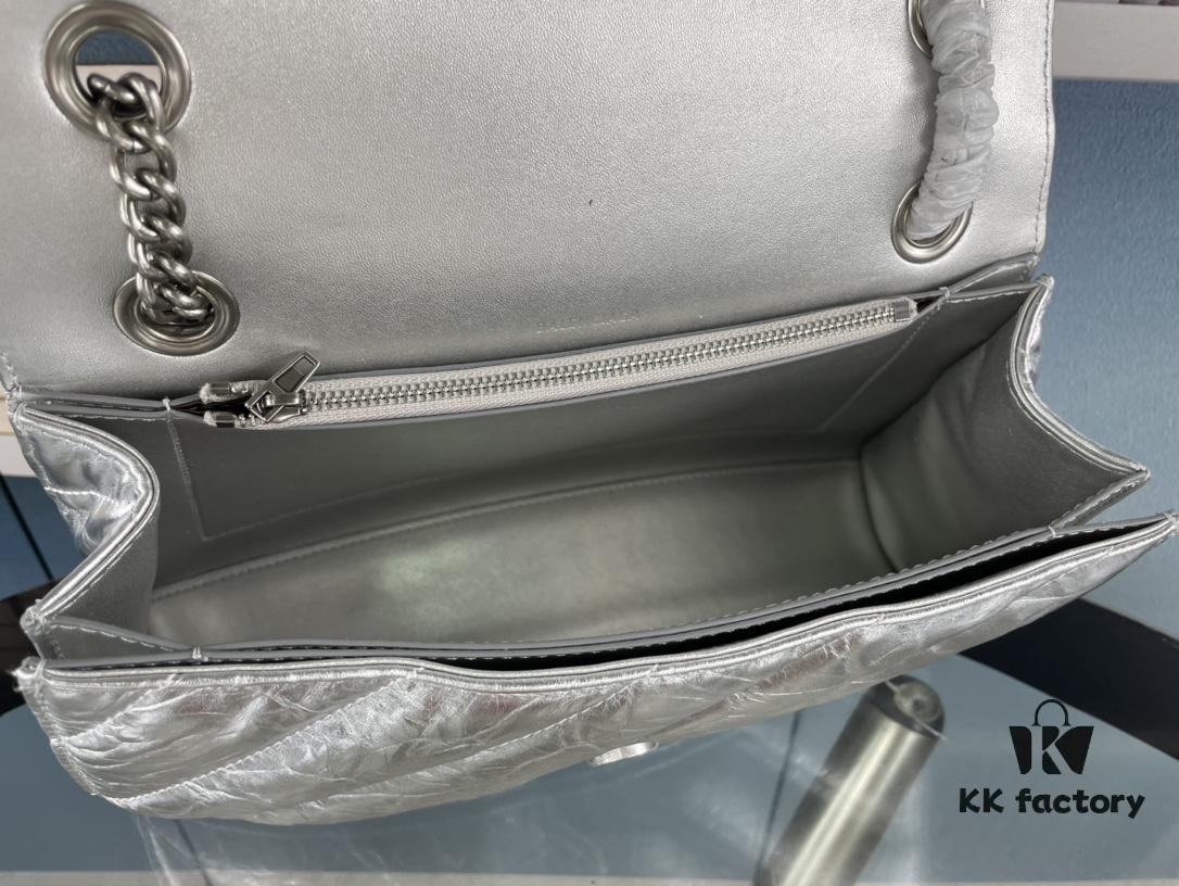 Balenciaga New Arrival Large Chain Hourglass Bag, Smooth Calfskin, Wax Leather