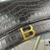 6930e2766e68136f4d9b247b Balenciaga New Arrival Large and Small 230 Chain Hourglass Bag, Crocodile Texture, Cracked Calfskin Leather, Waxed Leather