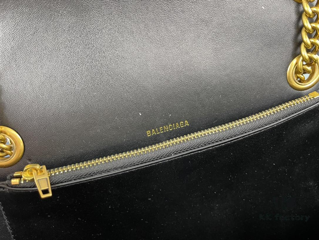 6930e27b6e68136f4d9b2482 Balenciaga New Arrival Large and Small 230 Chain Hourglass Bag, Crocodile Texture, Cracked Calfskin Leather, Waxed Leather