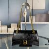 6930e2806e68136f4d9b2489 Balenciaga New Arrival Small Chain Hourglass Bag, Calfskin with Cracked Wax Finish