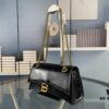 6930e2806e68136f4d9b248c Balenciaga New Arrival Small Chain Hourglass Bag, Calfskin with Cracked Wax Finish