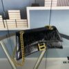 6930e2836e68136f4d9b248e Balenciaga New Arrival Small Chain Hourglass Bag, Calfskin with Cracked Wax Finish