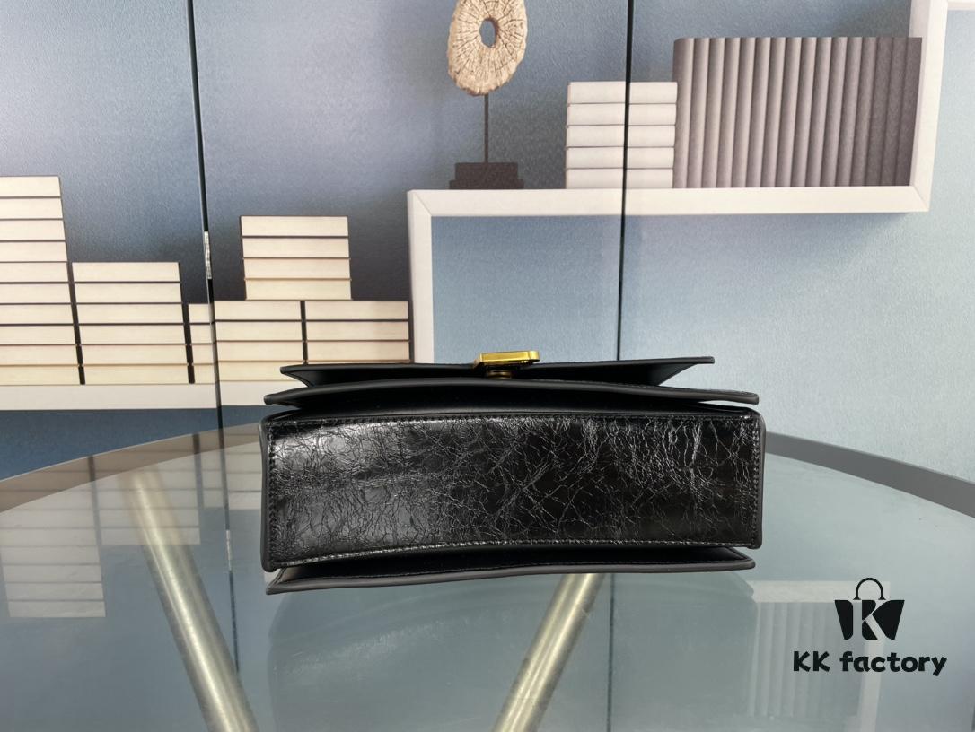 6930e2836e68136f4d9b248f Balenciaga New Arrival Small Chain Hourglass Bag, Calfskin with Cracked Wax Finish