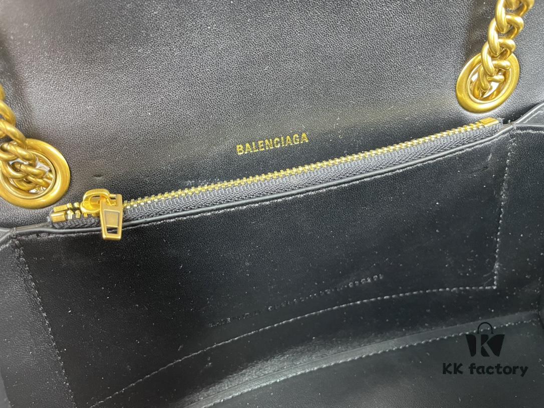6930e2856e68136f4d9b2491 Balenciaga New Arrival Small Chain Hourglass Bag, Calfskin with Cracked Wax Finish