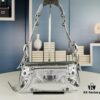 6930e30c6e68136f4d9b255a BALENCIAGA Le Cagole Camera Bag in Waxed Black/Grey - Style No. 6701