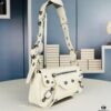 6930e3156e68136f4d9b2568 BALENCIAGA Le Cagole Camera Bag in Waxed Black/Grey - Style No. 6701
