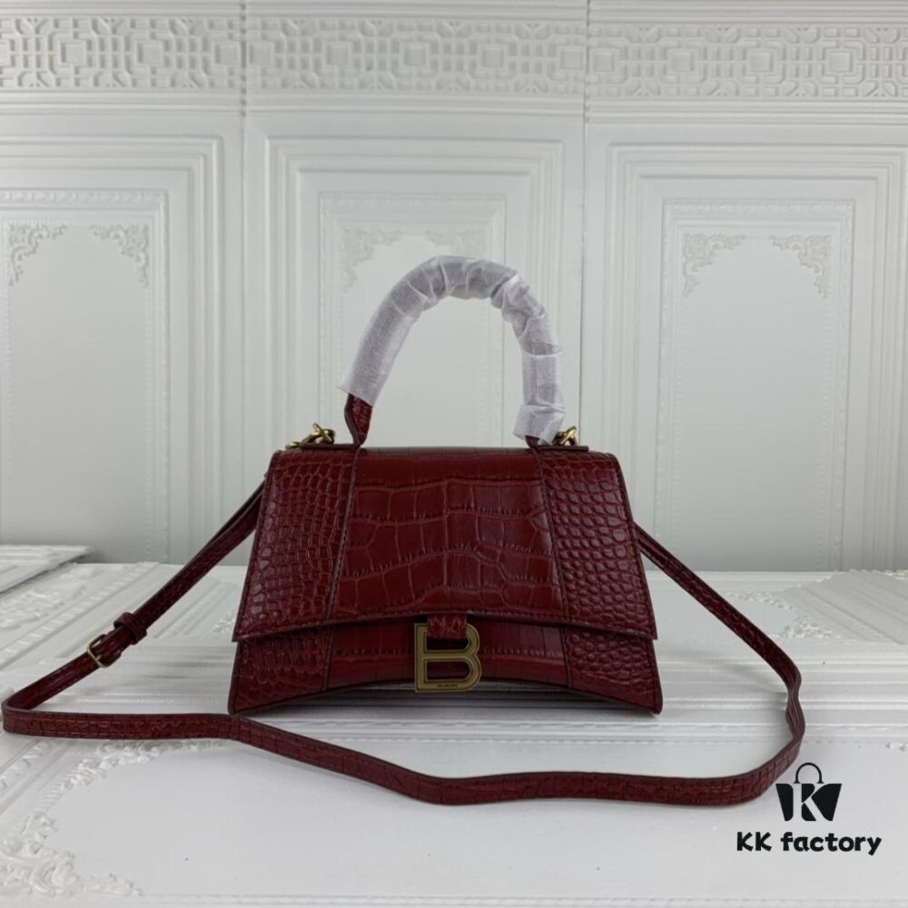 6930e3276e68136f4d9b258c New Arrival☀Balencia Paris Home, This Season's Highlight: Crocodile-Textured Black Hourglass Bag