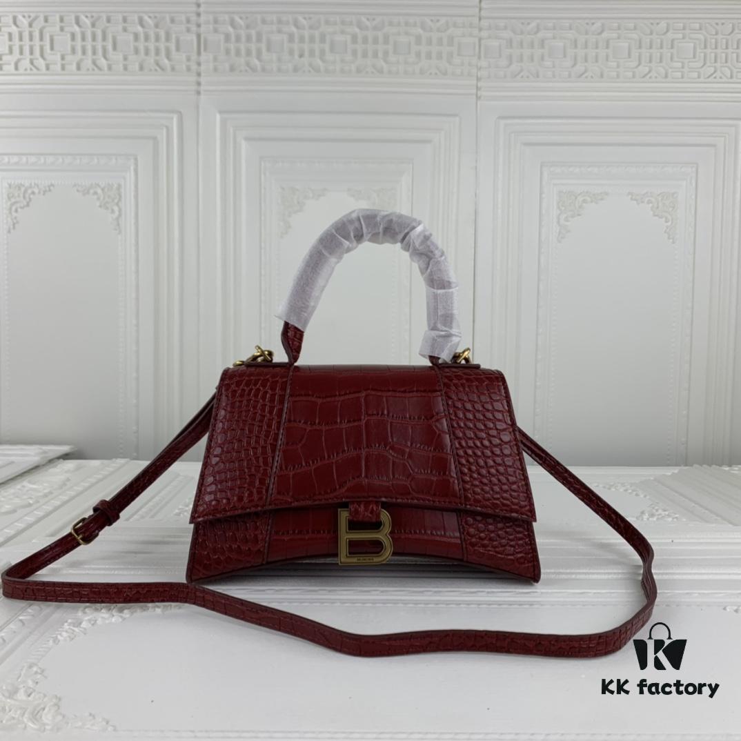 6930e3276e68136f4d9b258c New Arrival☀Balencia Paris Home, This Season's Highlight: Crocodile-Textured Black Hourglass Bag