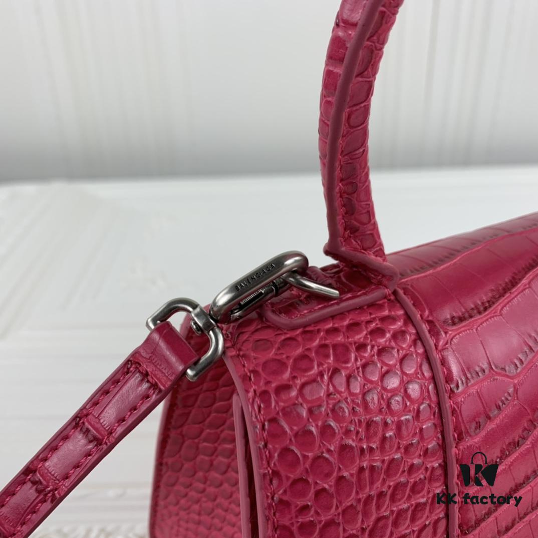 New Arrival☀Balencia Paris Home, This Season's Highlight Crocodile-Textured Black Hourglass Bag