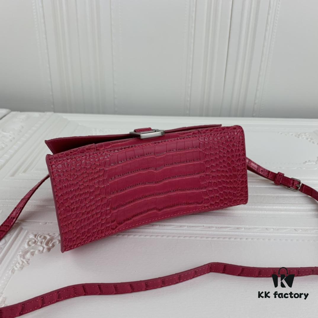 New Arrival☀Balencia Paris Home, This Season's Highlight Crocodile-Textured Black Hourglass Bag