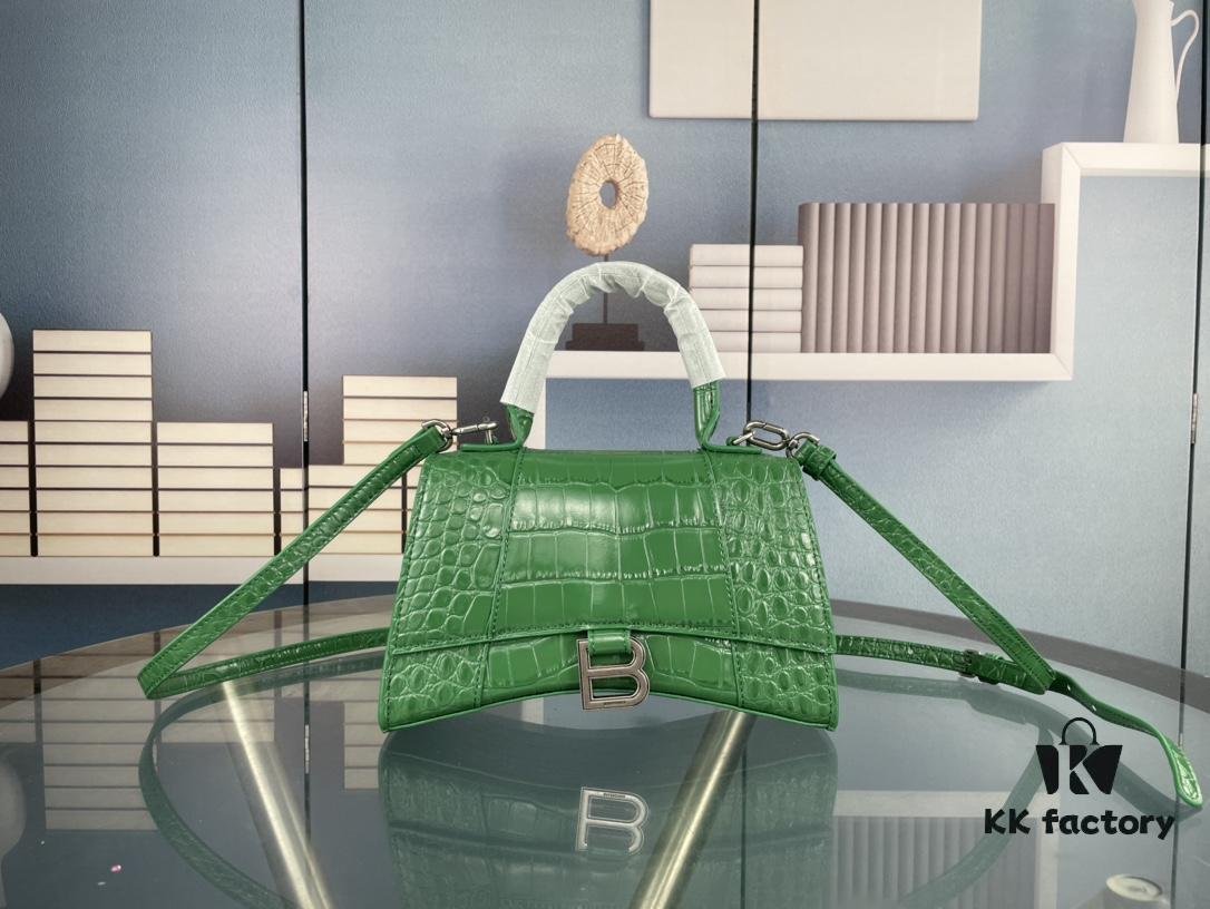 New Arrival Large/Small 235 Balencia Paris House This Season's Highlight Crocodile Texture Hourglass Bag