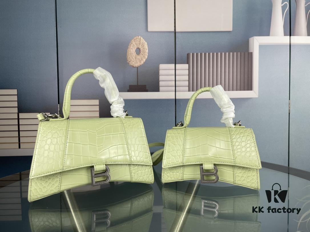 New Arrival Large/Small 235 Balencia Paris House This Season's Highlight Crocodile Texture Hourglass Bag