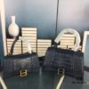 6930e3366e68136f4d9b25a3 New Large/Small 235 Balencia Paris House, This Season's Highlight Crocodile Texture Hourglass Bag