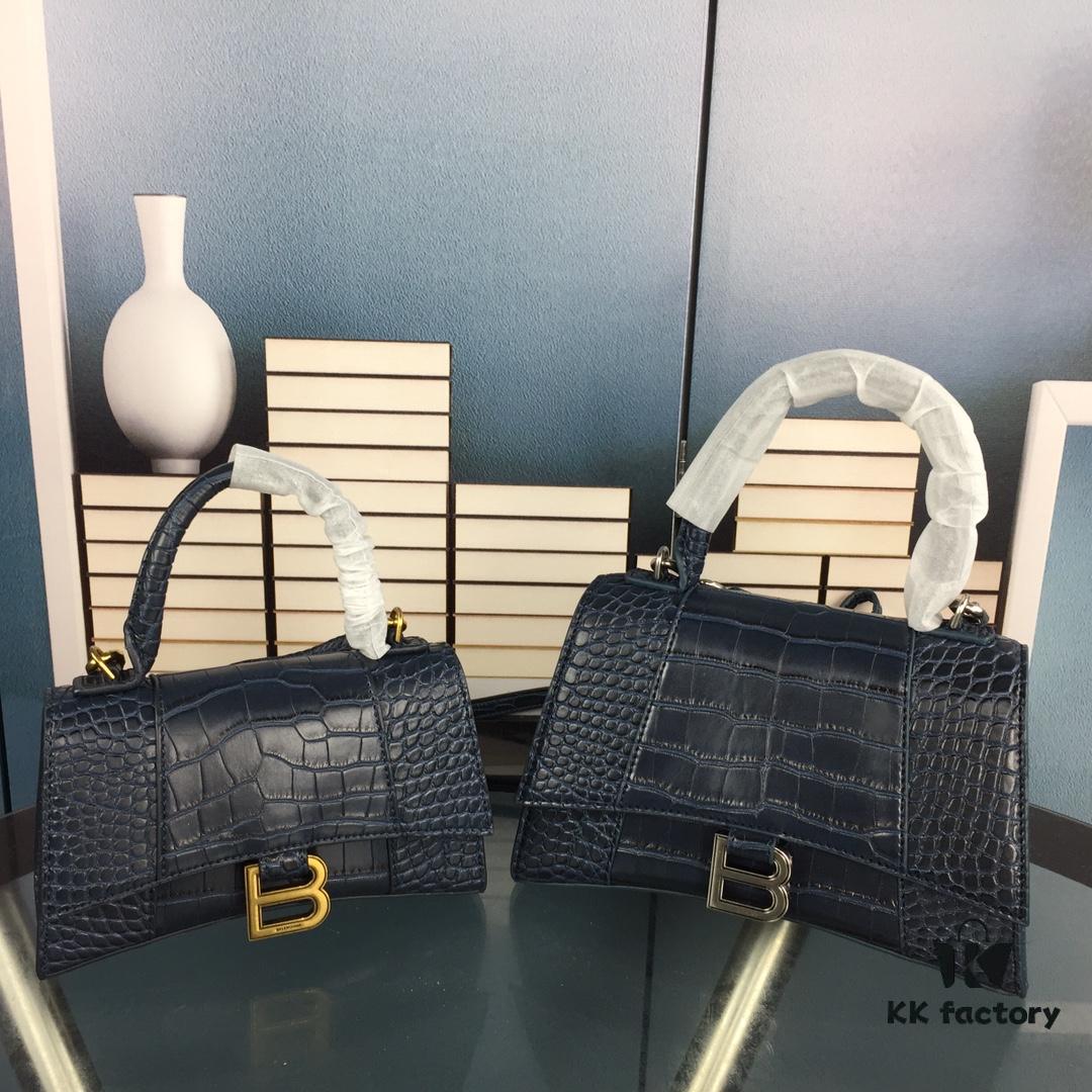 6930e3366e68136f4d9b25a3 New Large/Small 235 Balencia Paris House, This Season's Highlight Crocodile Texture Hourglass Bag