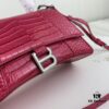New Arrival☀Balencia Paris Home, This Season's Highlight Crocodile-Textured Black Hourglass Bag
