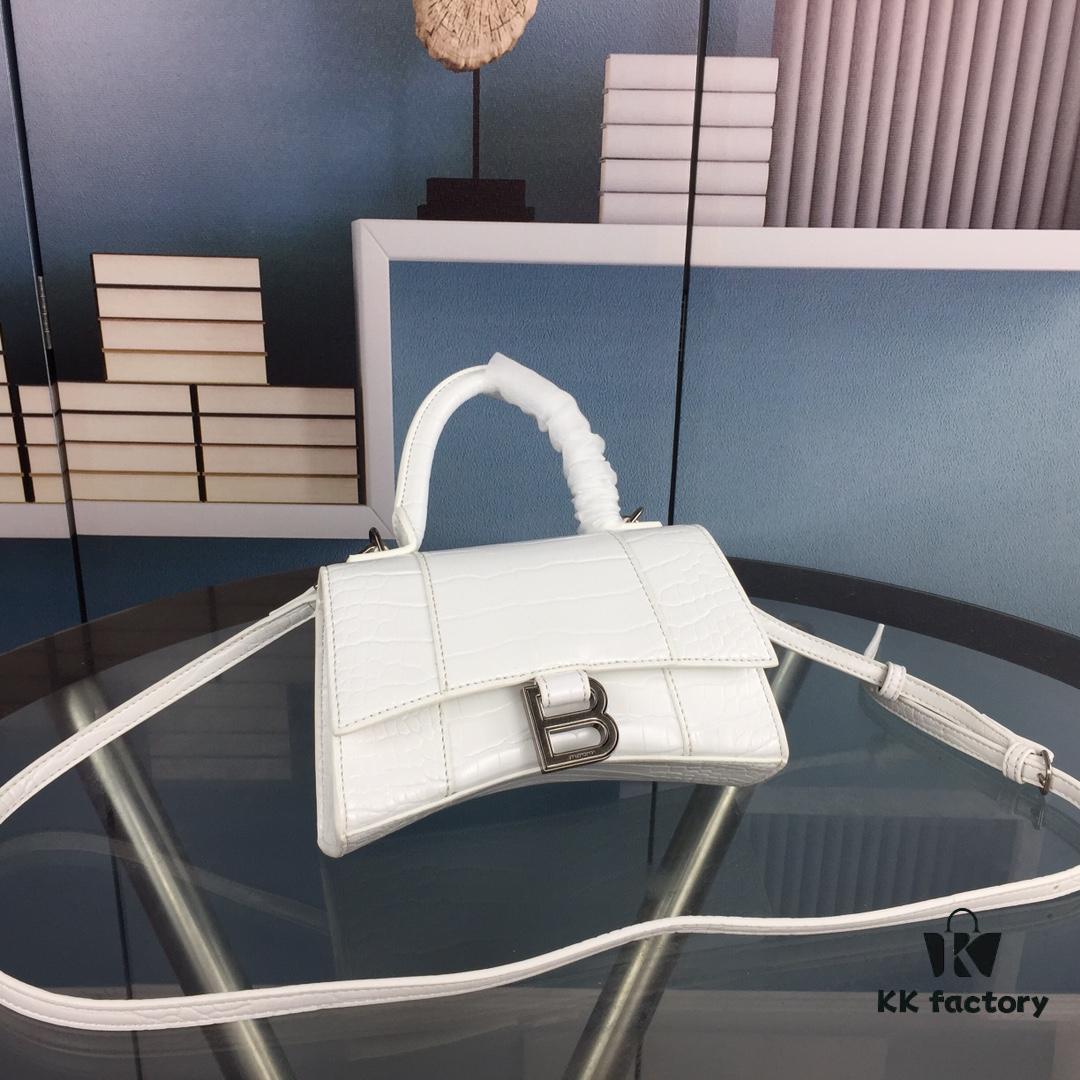 6930e33c6e68136f4d9b25af New Large/Small 235 Balencia Paris House, This Season's Highlight Crocodile Texture Hourglass Bag