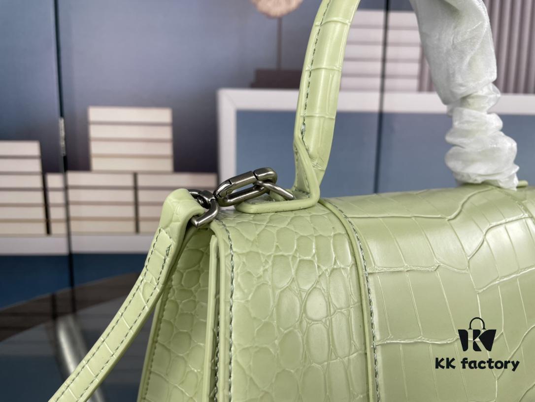 6930e3446e68136f4d9b25c0 New Large and Small Size 235 Balencia Paris House, This Season's Highlight Crocodile Texture Hourglass Bag with Unique Signature Curved Shape