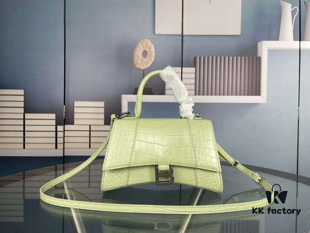 6930e3466e68136f4d9b25c2 New Large and Small Size 235 Balencia Paris House, This Season's Highlight Crocodile Texture Hourglass Bag with Unique Signature Curved Shape