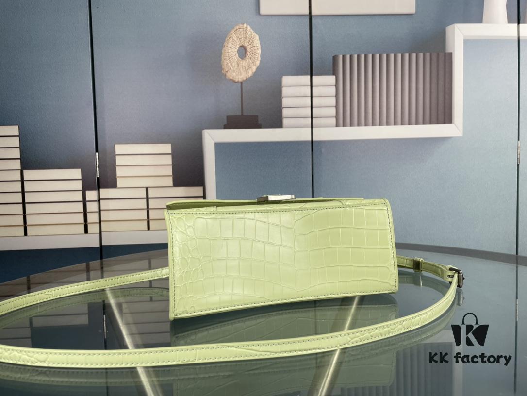6930e3466e68136f4d9b25c3 New Large and Small Size 235 Balencia Paris House, This Season's Highlight Crocodile Texture Hourglass Bag with Unique Signature Curved Shape