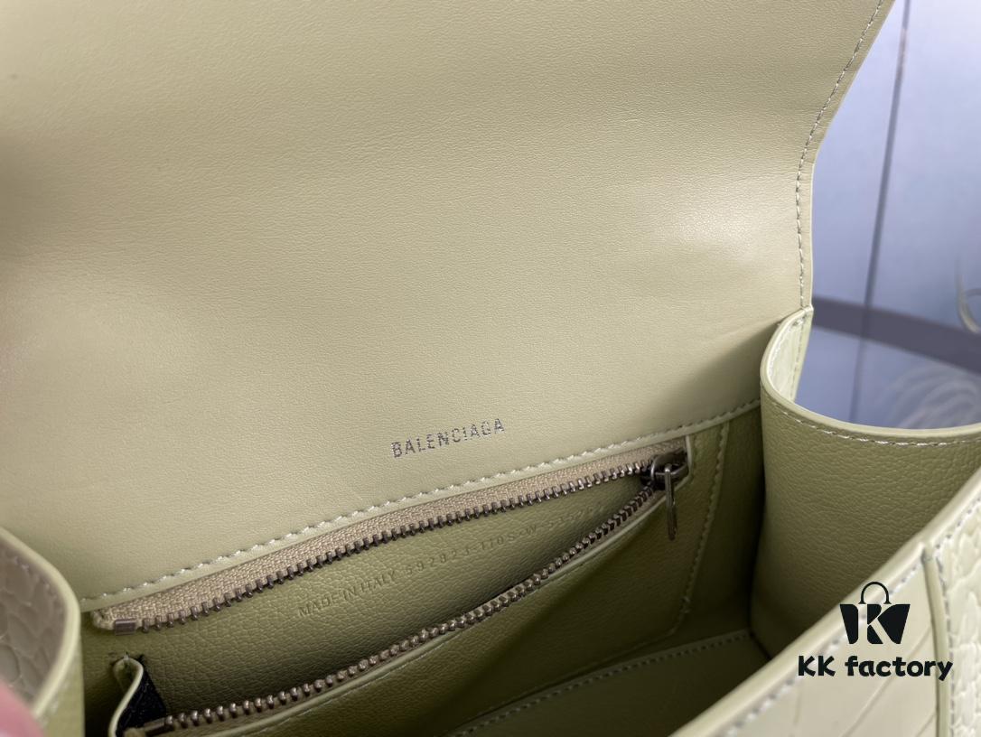 6930e3466e68136f4d9b25c4 New Large and Small Size 235 Balencia Paris House, This Season's Highlight Crocodile Texture Hourglass Bag with Unique Signature Curved Shape