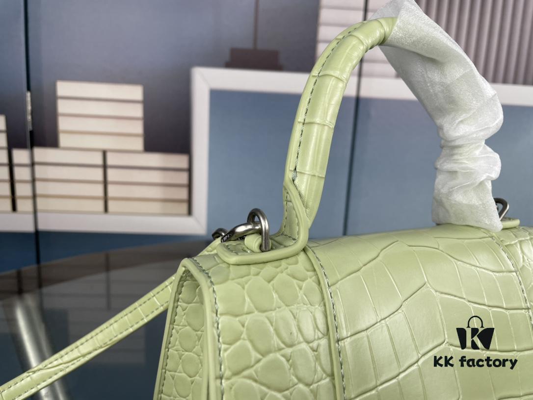 6930e3486e68136f4d9b25c8 New Large and Small Size 235 Balencia Paris House, This Season's Highlight Crocodile Texture Hourglass Bag