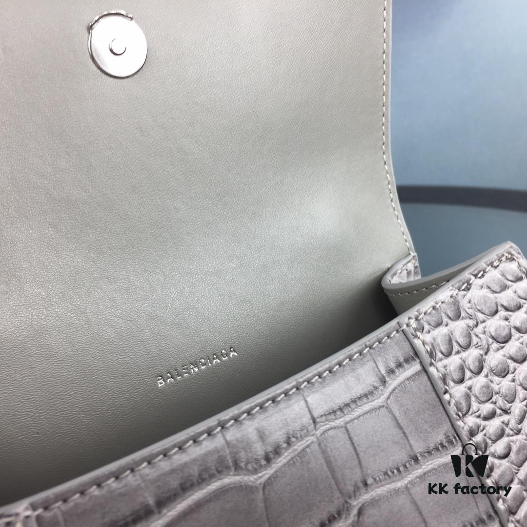 6930e34f6e68136f4d9b25d1 New Large and Small Size 235 Balencia Paris House, This Season's Highlight Crocodile Texture Hourglass Bag with Unique Signature Curved Silhouette