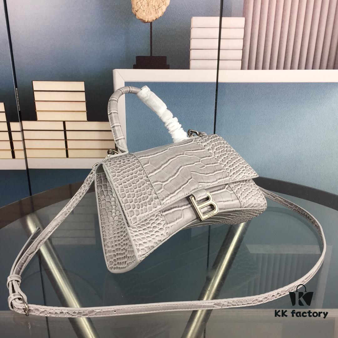 6930e3526e68136f4d9b25d3 New Large and Small 235 Balencia Paris House, This Season's Highlight Crocodile Texture Hourglass Bag